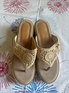 Sbicca Macrame Eureka Wedge Sandals